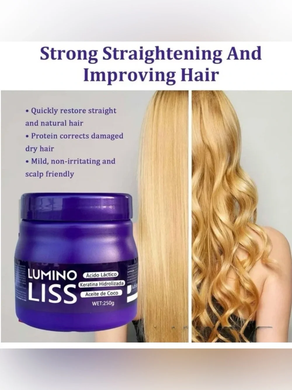 Hair Mask with Coconut Oil - Purple